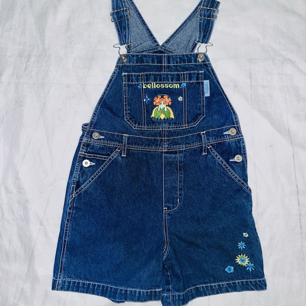 Pristine Vintage Kid’s Medium (7/8) Nintendo Pokémon Bellossom Shorts Overalls